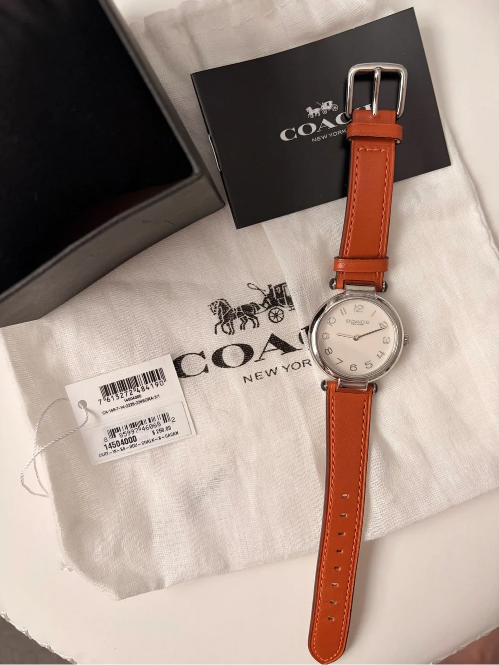 Coach Cary Watch with leather strap